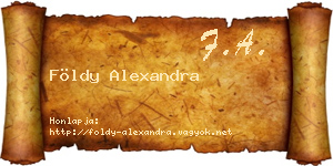 Földy Alexandra névjegykártya