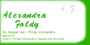 alexandra foldy business card